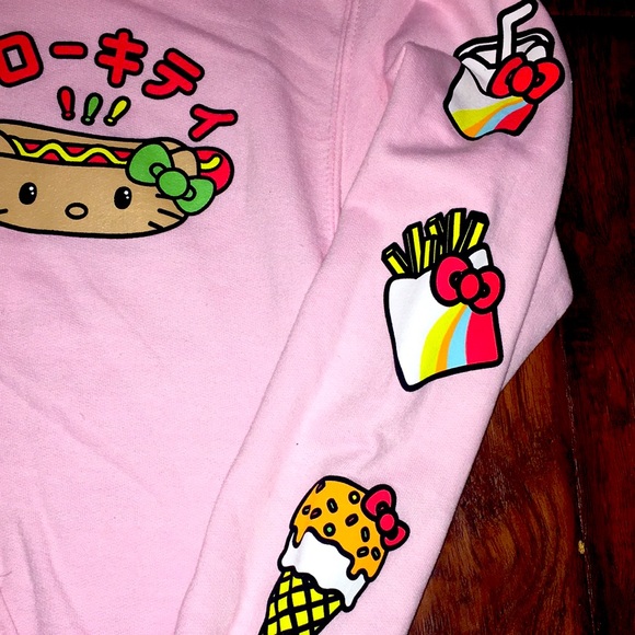 Pink unisex Hello Kitty Hoodie - Picture 5 of 8